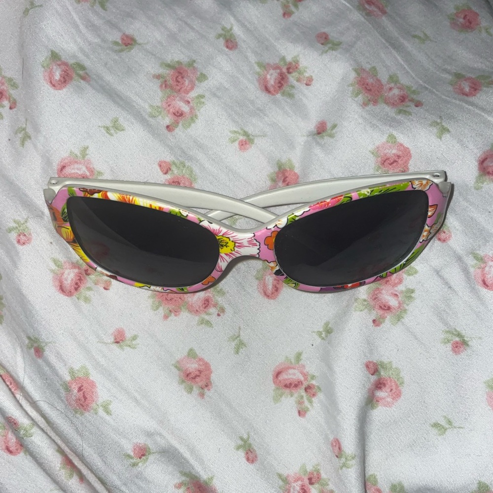 Floral Print Pink Sunglasses